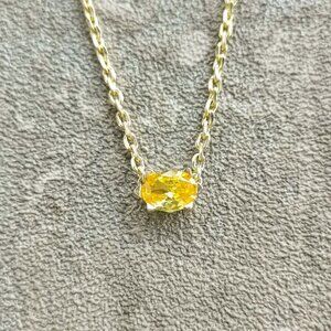 Kendra Scott Gold Golden Yellow Crystal Cailin Pendant Necklace NEW w/dust bag